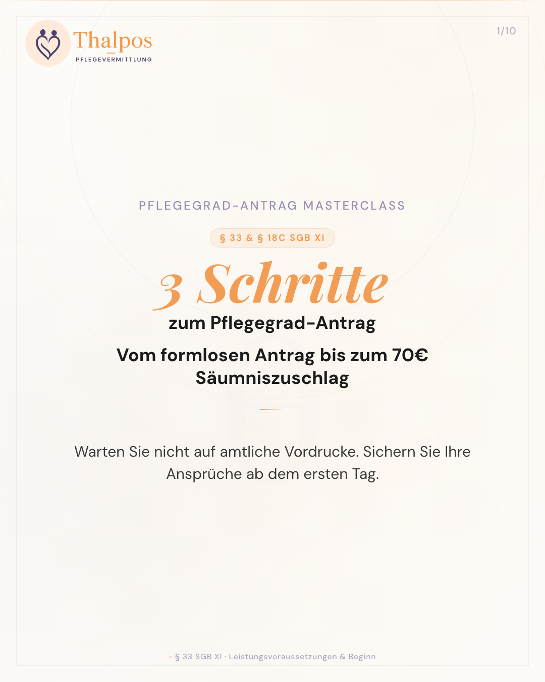 Die 3-Schritte-Checkliste für den Pflegegrad-Antrag