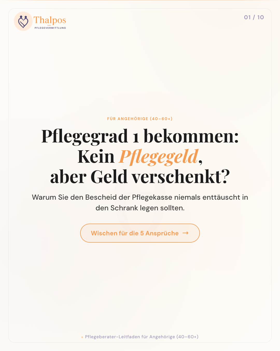 Pflegegrad 1 bekommen: Kein Pflegegeld auf dem Konto, aber Tausende Euro verschenkt?