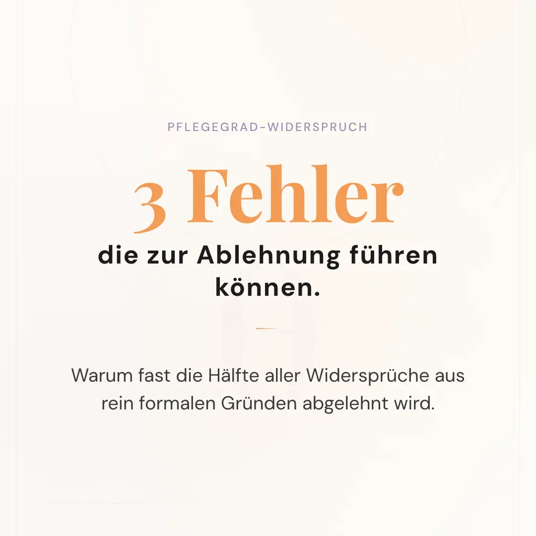 Die 3 häufigsten Widerspruchs-Fehler